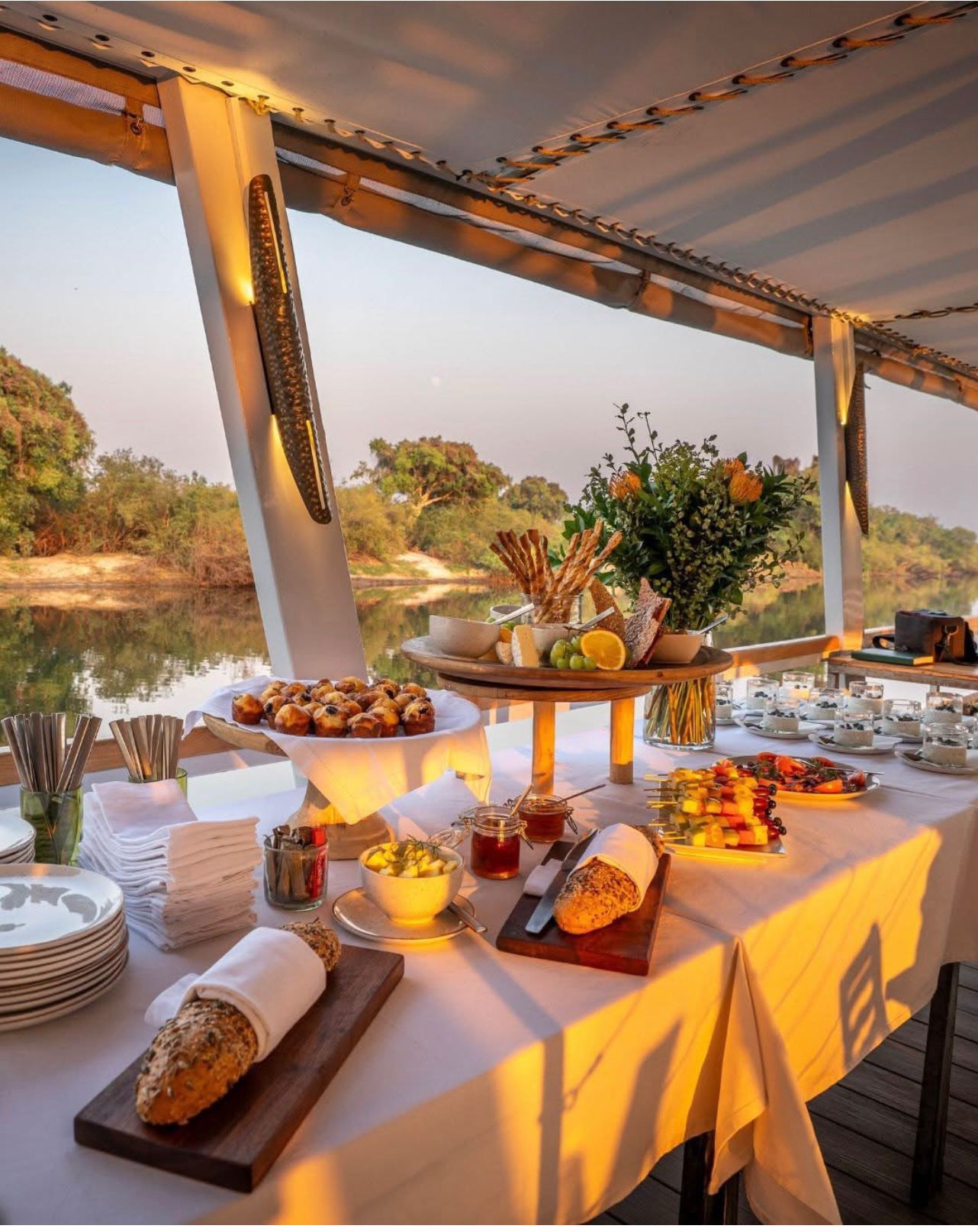 Boma dinner experience Victoria Falls